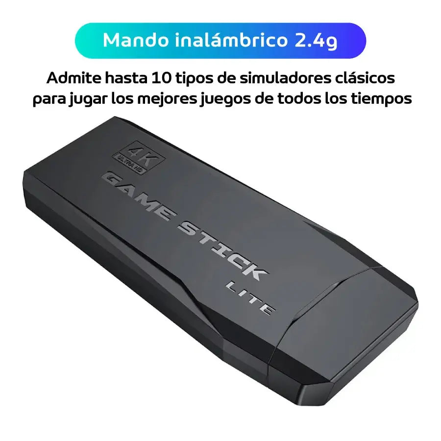 Consola de Videojuegos Retro 64GB +10.000 Juegos + 2 Controles Inalámbricos